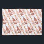 Rose ALL day wine lovers pattern Tea Towel<br><div class="desc">Check out this awesome towel with a fun illustration about wine. Customise with your text. Makes a great housewarming gift!  Check out my shop for more designs and colours too!</div>