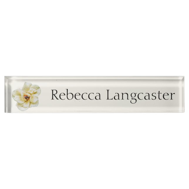 Rose and Bee Nameplate (Front)