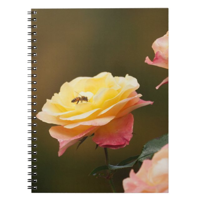 Rose and Bee Tote Notebook (Front)