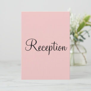 Rose and Blue Pastel Monogram Wedding Reception Invitation
