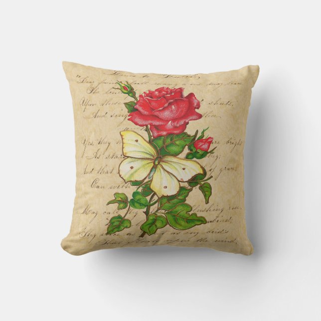 Rose and Butterfly Cushion (Front)