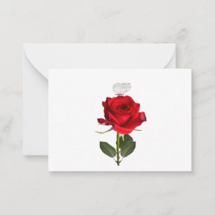 Rose And Butterfly Note Cards