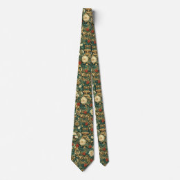 Rose and Carnation Baroque Style Tie