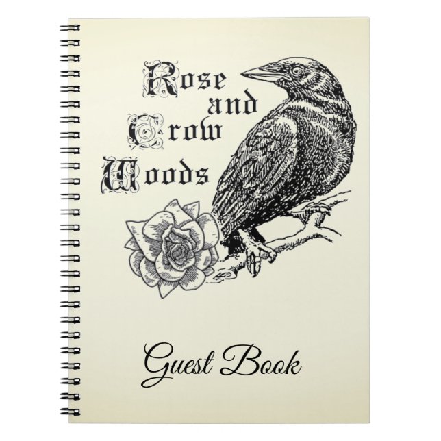 Rose and Crow Woods Guest Book tinted (Front)