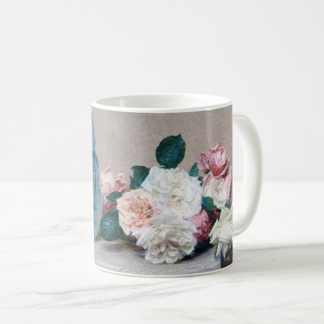 Rose and Glass Jug, Henri Fantin-Latour Coffee Mug (Front Right)