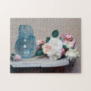 Rose and Glass Jug, Henri Fantin-Latour Jigsaw Puzzle
