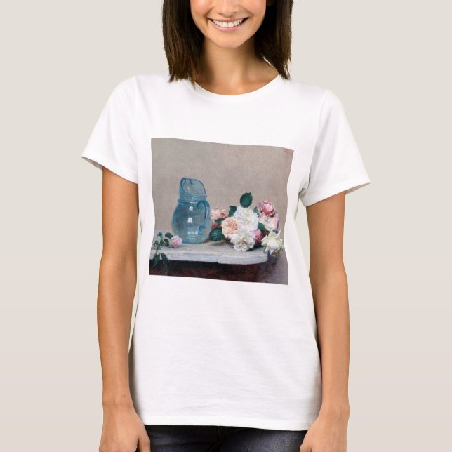 Rose and Glass Jug, Henri Fantin-Latour T-Shirt (Front)