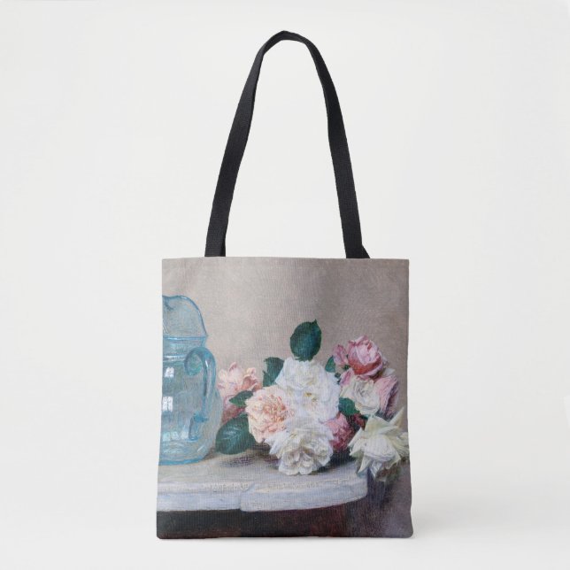 Rose and Glass Jug, Henri Fantin-Latour Tote Bag (Front)