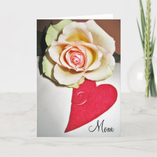 Rose and Heart Mother's Day Card