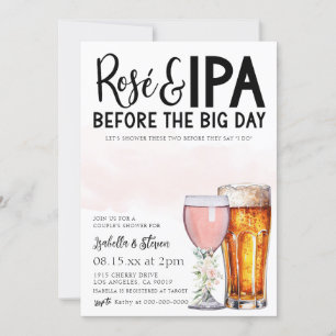 Rosé and IPA Couple's Shower Invitation