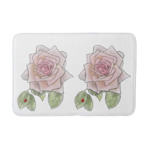 Rose and Ladybird Bath Mat