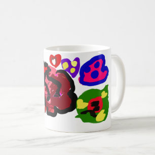 Rose and Ladybug Valentine Coffee Mug