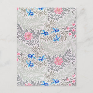 Rose and Larkspur, William Morris Postcard