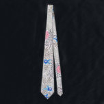 Rose and Larkspur, William Morris Tie<br><div class="desc">William Morris (24 March 1834 – 3 October 1896) was a British textile designer, poet, novelist, translator, and socialist activist associated with the British Arts and Crafts Movement. He was a major contributor to the revival of traditional British textile arts and methods of production. His literary contributions helped to establish...</div>