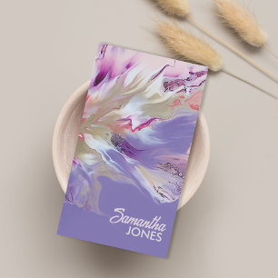 Rose and Lavender Burst Abstract  Business Card