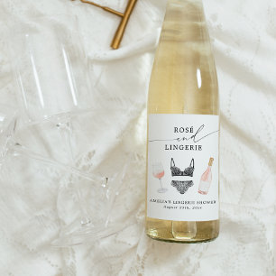 Rosé and Lingerie Bridal Shower Wine Label