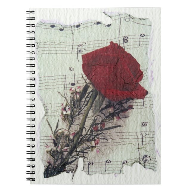 <Rose and Music> by Kim Koza 2 Notebook (Front)
