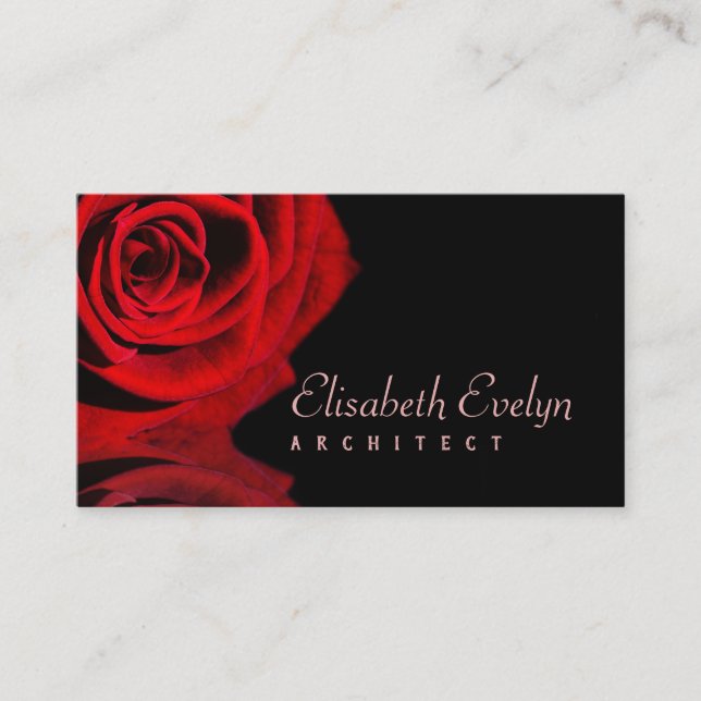 Rose And Reflection Business Card (Front)