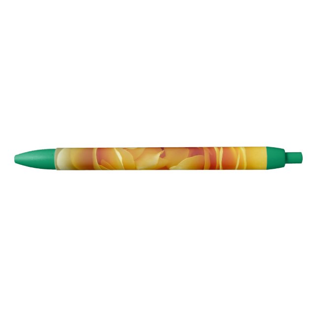 rose and rosebud black ink pen (Front)
