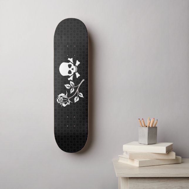 スケートボード SKULLS & FLOWER DECK(BLACK) Skulls & Flower Skate