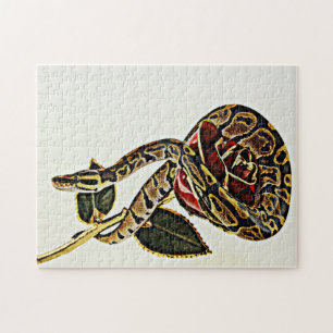 Rose and Snake - Ball Phyton Jigsaw Puzzle
