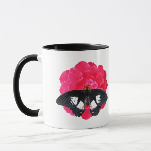 Rose and Swallowtail Mug (Left)