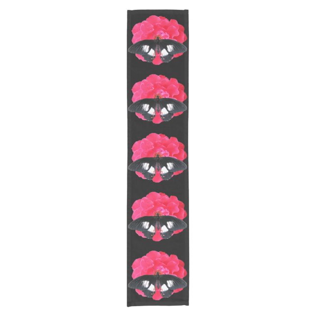 Rose and Swallowtail Short Table Runner (Front)