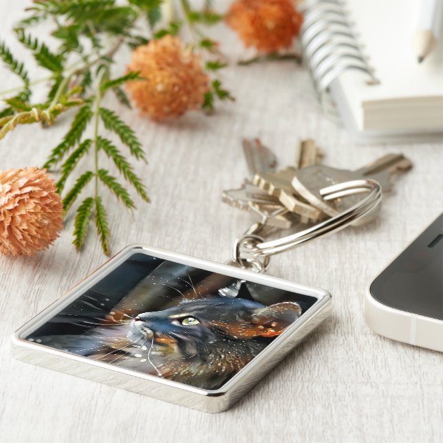 Rose and the Magical Light Key Ring (Side)