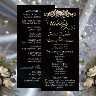Rose Arc - Black Wedding Programme