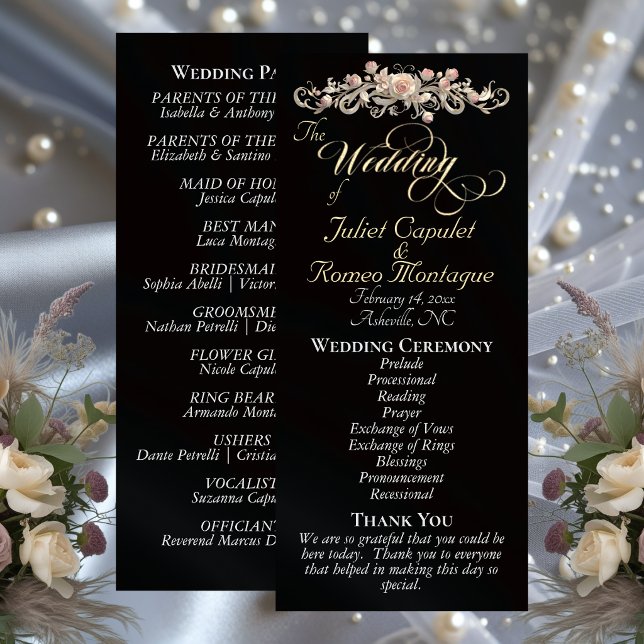 Rose Arc - Black Wedding Programme (Creator Uploaded)