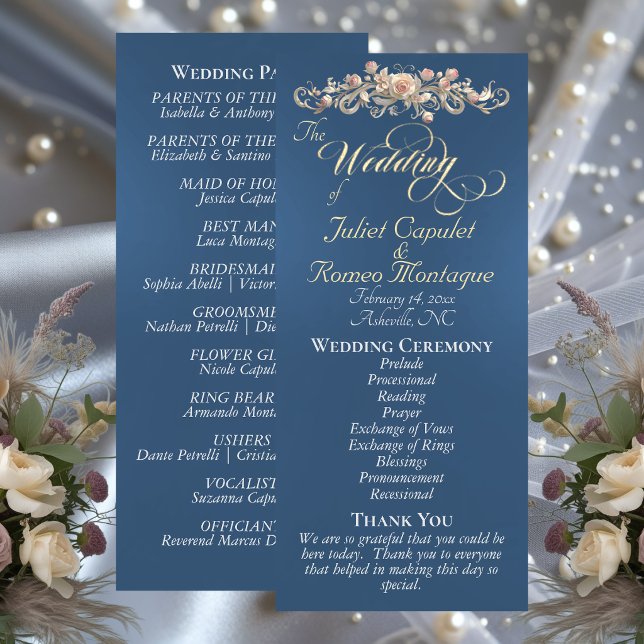 Rose Arc - Blue Wedding Programme (Creator Uploaded)