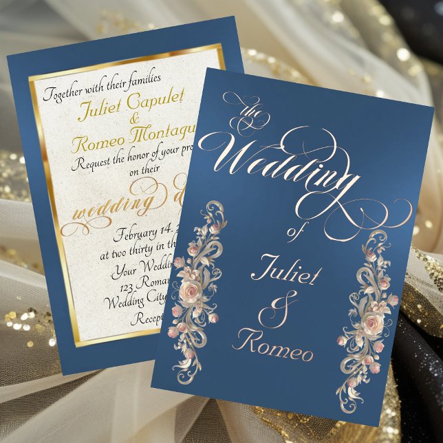 Rose Arc Borders & Calligraphy - Blue (Creator Uploaded)