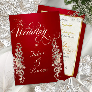 Rose Arc Borders & Calligraphy - Red