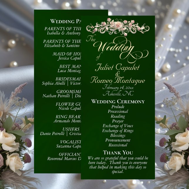Rose Arc - Emerald Wedding Programme (Creator Uploaded)