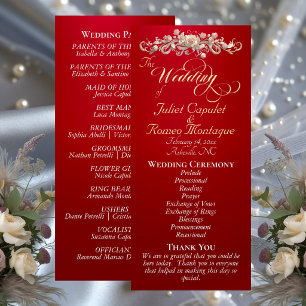Rose Arc - Red Wedding Programme