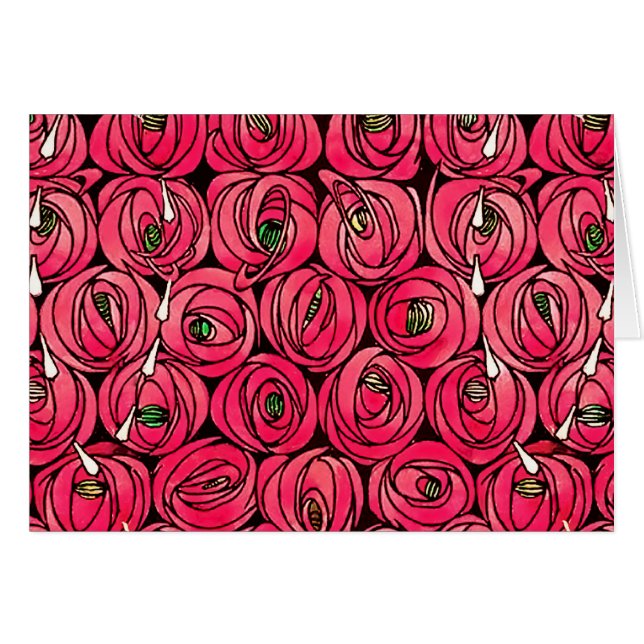 Rose Art Nouveau Rennie Macintosh Graphic (Front Horizontal)