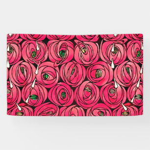 Rose Art Nouveau Rennie Macintosh Graphic Banner