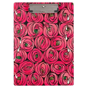 Rose Art Nouveau Rennie Macintosh Graphic Clipboard