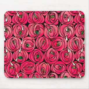 Rose Art Nouveau Rennie Macintosh Graphic Mouse Mat