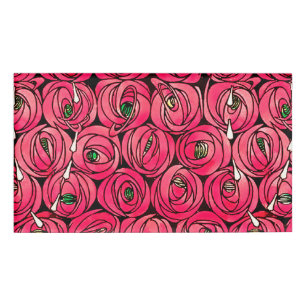 Rose Art Nouveau Rennie Macintosh Graphic Name Tag