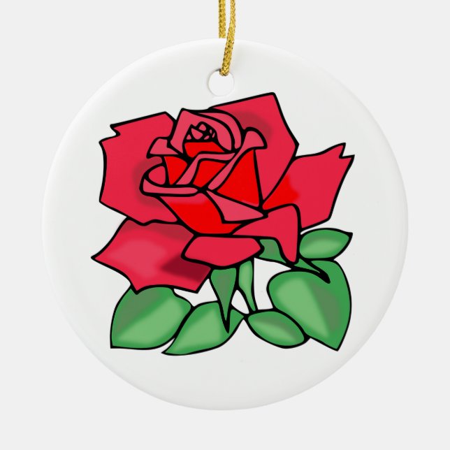 Rose Art Ornament Keepsake Decoration Ornament (Front)