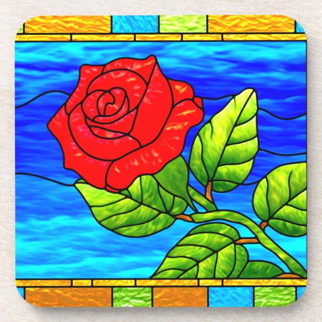 Rose Artwork Coaster (Front)