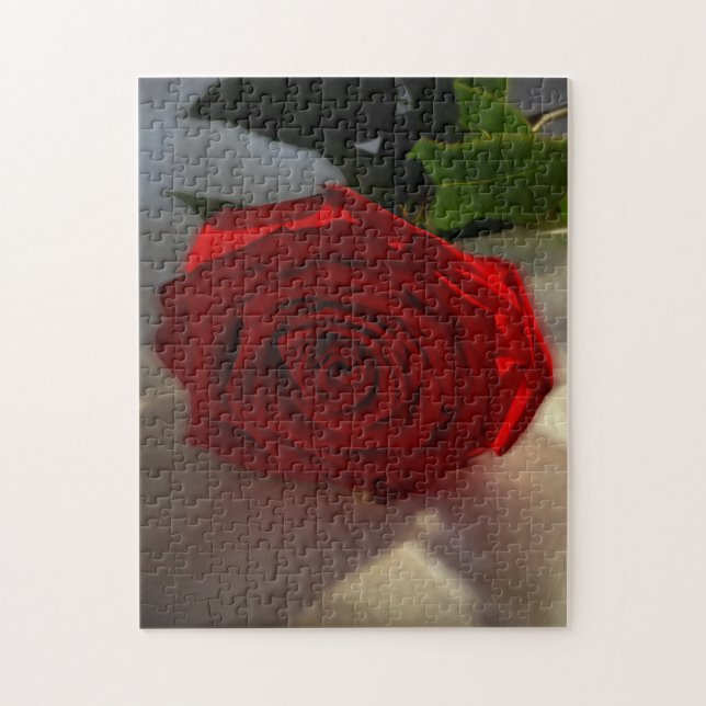 rose at dusk jigsaw puzzle (Vertical)