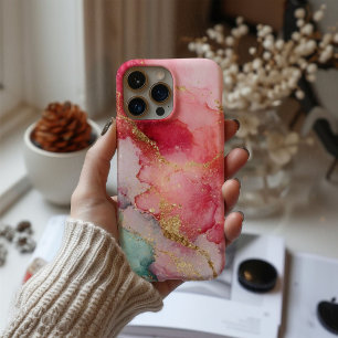 Rosé Aura – Luxury Pink Watercolor & Elegant iPhone 16 Case