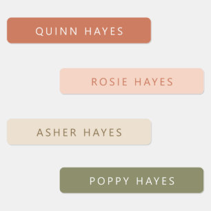 Rose Autumn Colours Name Labels