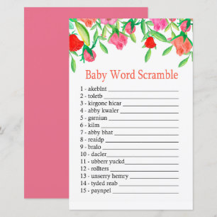 Rose Baby word scramble game