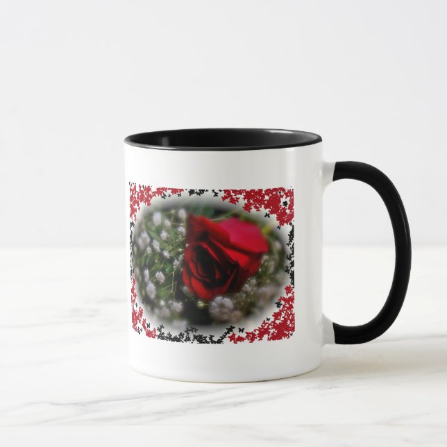 Rose & Baby's Breath Mug Quote by Lao Tzu (Right)