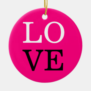 Rose Background Love Wedding Ceramic Tree Decoration