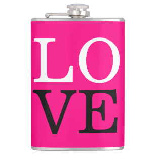 Rose Background Love Wedding Hip Flask