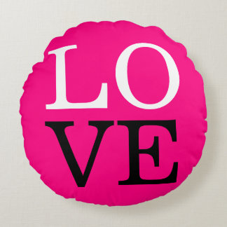 Rose Background Love Wedding Round Cushion